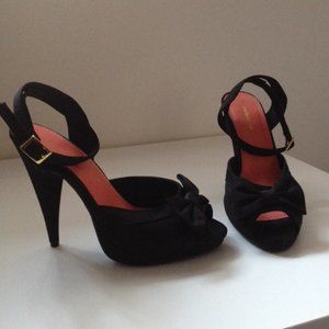 H&M black ankle strap heels